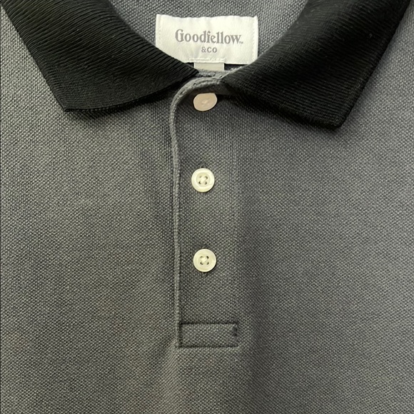 Men's Grey & Black Long Sleeve Polo - Picture 4 of 9